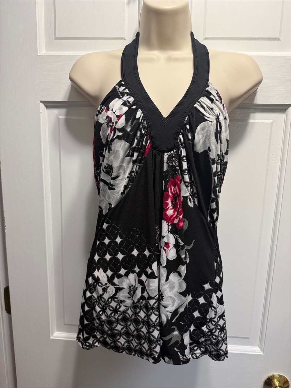 White House black market floral halter top